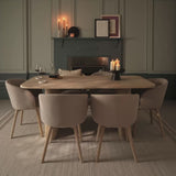 Orla 180cm Limewash Dining Table Set - 6 Seater - Archer Soft Beige Dining Chairs - Whitewash Legs - Laura James 