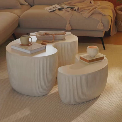 Sohan 61cm with 84cm Kidney Coffee Table - Sand - Laura James