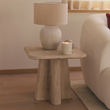 Bastian 50cm Square Side Table - Limewash - Laura James 