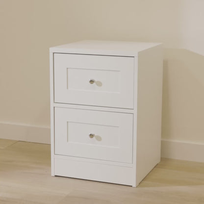 Stevie Bedside Table - White - Laura James 