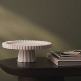 Tiree 25cm Round Cake Stand - White Marble - Laura James 