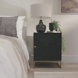 Rayna Black 1 Door Right Bedside Table - Laura James 