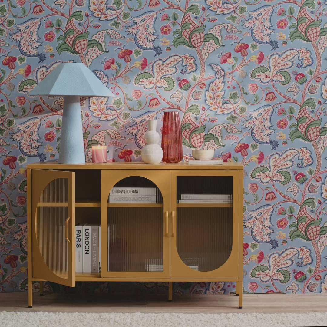 Conan 3 Door Sideboard - Mustard Yellow - Laura James