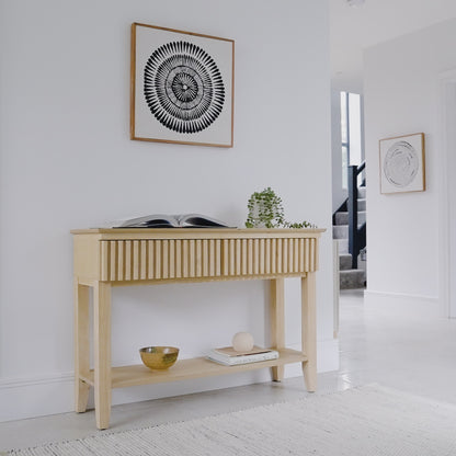 Willow Console Table - Whitewash Oak - Laura James 