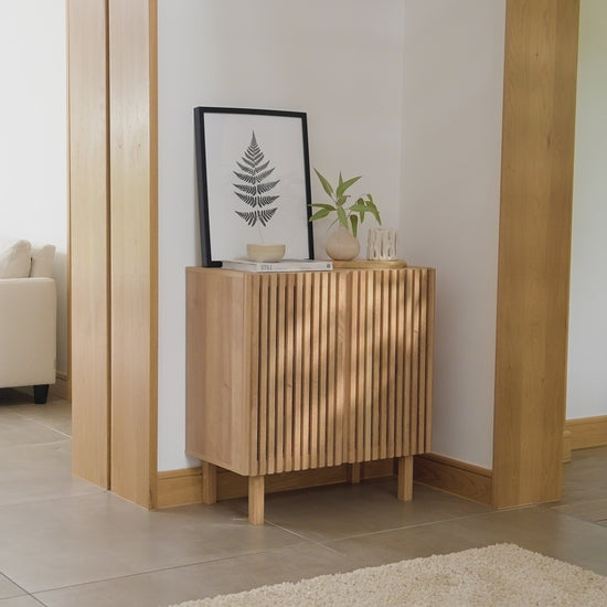 Nia 2 Door Small Sideboard - Seasoned Oak - Laura James