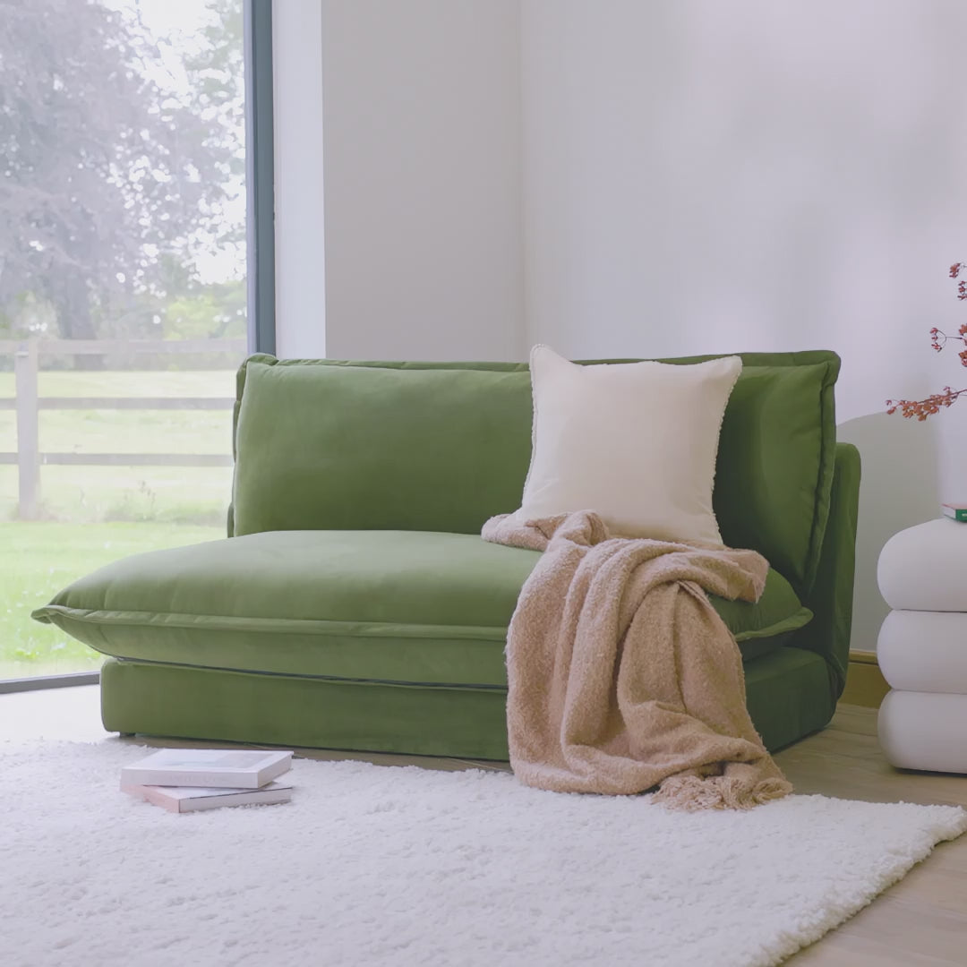 Harlow 2 Seater Double Sofa Bed - Fern Green - Laura James