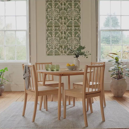 Tilly 100cm Round Dining Table - 4 Seater - Tilly Dining Chairs - Whitewash Oak -Laura James