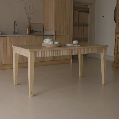 Raleigh Rectangular  Dining Table - Whitewash Oak - Laura James