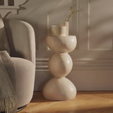 Alder Concrete Round Side Table - Sand - Laura James