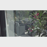 10 Seater Rattan Cube Outdoor Dining Set - Black Weave - Laura James