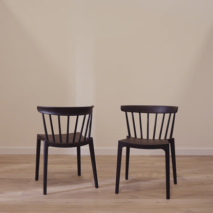 Agatha Black Dining Chairs - Set of 2 - Laura James 