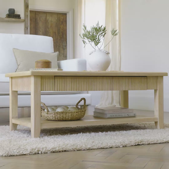 Raleigh Whitewash Coffee Table - Laura James 