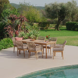 Harlyn 6 Seater Wooden Garden Dining Set with Killian Chairs - 200cm - Laura James