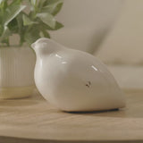 Cali 10cm Ceramic Bird Ornament - Off White - Laura James 