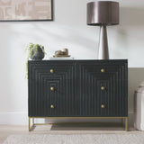 Rayna 6 Drawer Chest of Drawers - Jet Black - Laura James 