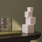 Tiree 23cm Abstract Ornament - White Marble - Laura James 