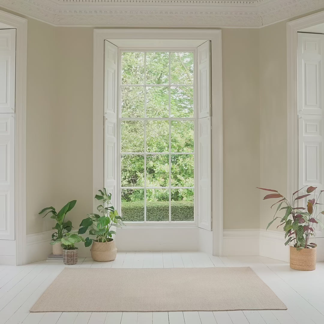 Atcham Medium Sand Wool Rug - Laura James