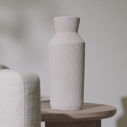 Bayswater 35cm Ceramic Vase - Beige - Laura James 