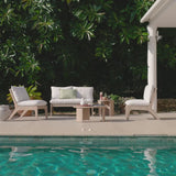 Mali 4 Seater Wooden Garden Sofa Set with Side Table and Coffee Table - Laura James