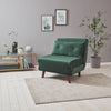 Una single sofa bed - blue - velvet - Laura James