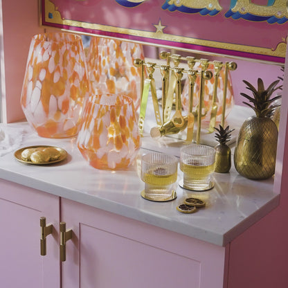 Lazio 28cm Glass Vase - Paprika Confetti - Laura James 