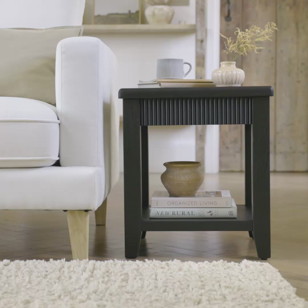 Raleigh Black Side Table - Laura James 