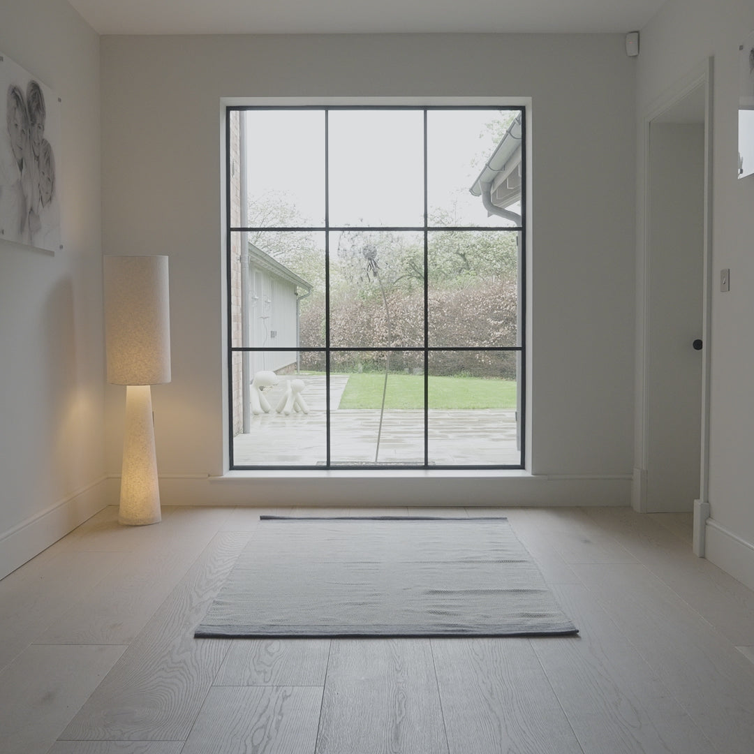 Elston cotton rug - mist grey
