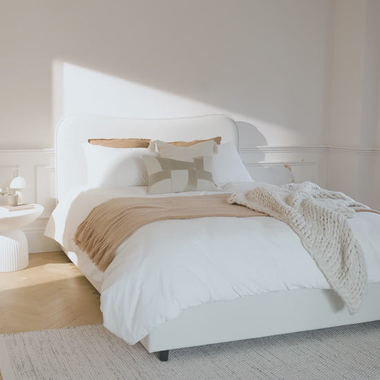 Finola Super King Ottoman Bed - Ivory - Laura James