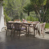 Shiro Pink Rope Wooden Garden Chairs - Set of 2 - Laura James