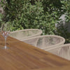 Hali Industrial Outdoor Wooden Dining Set with Natural Rope Chairs - Laura James