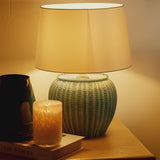 Elmer 27cm Ceramic Lamp Base - Teal Blue - Laura James