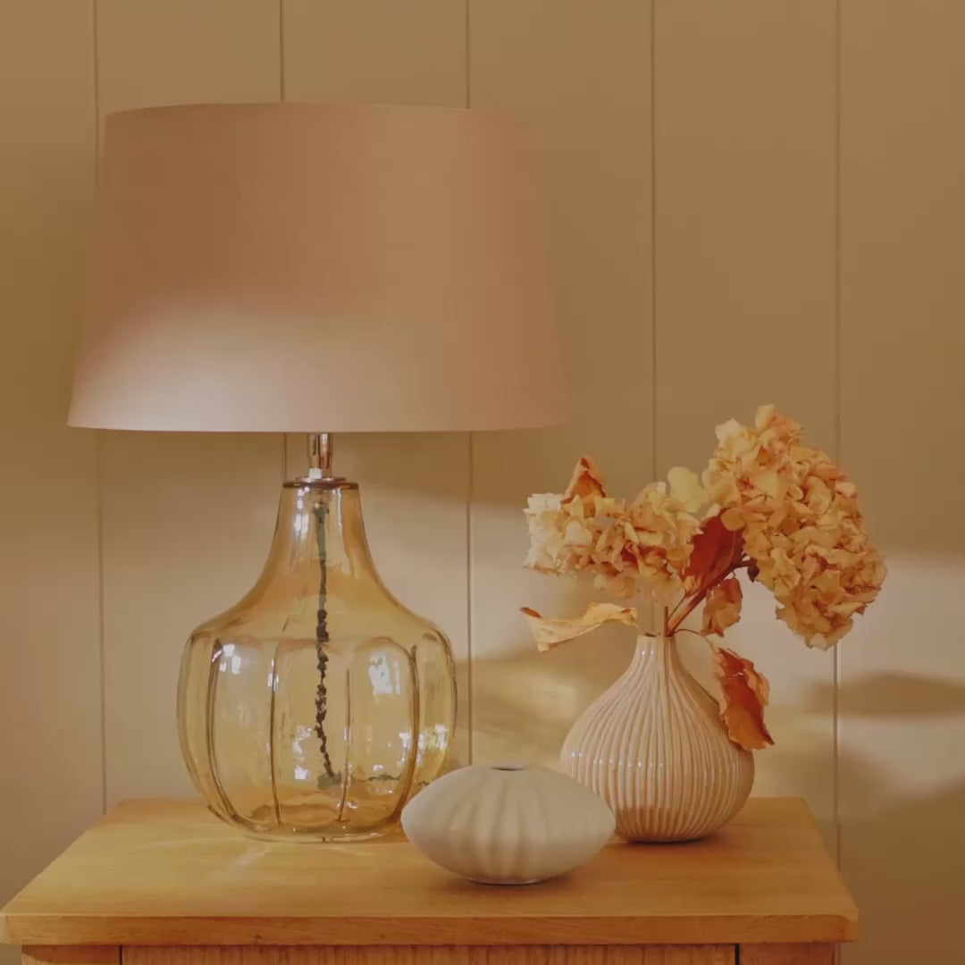 Midford 22cm Glass Table Lamp Base - Champagne - Laura James