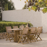 Willow Whitewash 6 Seater Oval Dining Table Set with Cove Dining Chairs - Laura James 