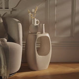 Sohan 32cm Side Table - Sand Concrete - Laura James