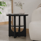 Delphi 50cm Side Table, Jet Black Acacia 1x1 - Laura James
