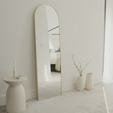 Ingham 170x50cm Full Length Arch Mirror  - Gold - Laura James 