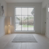 Alverton Clay and Black Geometric Wool and Cotton Rug