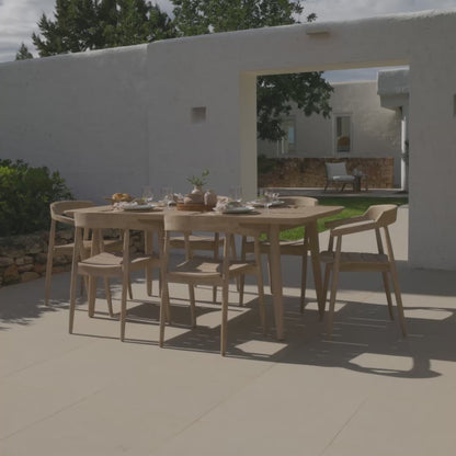 Elowen 6 Seater Wooden Garden Dining Set with Elowen Chairs - Laura James