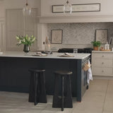 Kehlani Jet Black Mango Wood Bar Stool - Laura James 