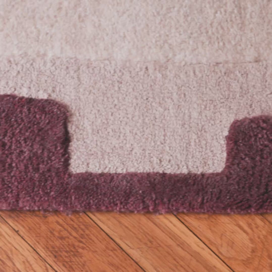 Redburn 160x230cm Wool/ Cotton Rug - Burgundy Red and Natural - Laura James 