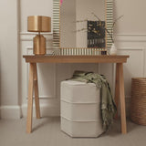 Sabina 100cm Rectangular Desk - Whitewash Oak - Laura James 