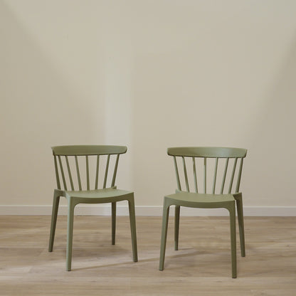 Agatha Green Dining Chairs - Set of 2 - Laura James