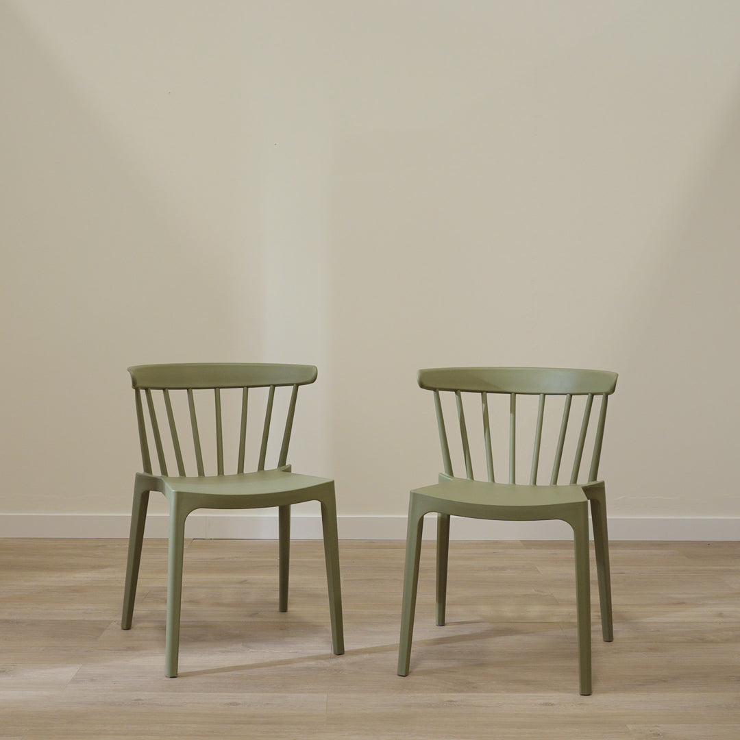 Agatha Green Dining Chairs - Set of 2 - Laura James