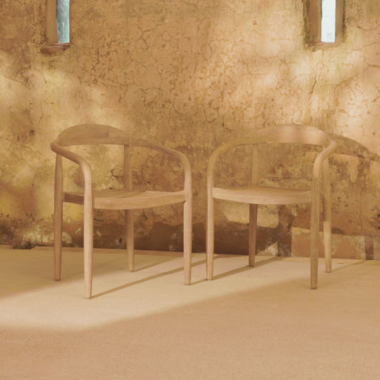 Sasha Wooden Garden Chairs - Set of 2 - Laura James