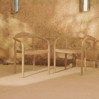 Sasha Wooden Garden Chairs - Set of 2 - Laura James
