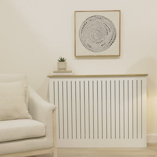 Elspeth Medium Radiator Cover - Whitewash Oak - Laura James 
