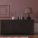 Octavia 3 Door Tall Sideboard - Coffee Brown Mango Wood - Laura James 