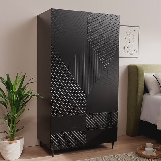 Jack Double Wardrobe - Black - Laura James
