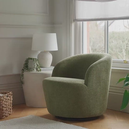Sawyer 68cm Swivel Armchair - Moss Green - Laura James