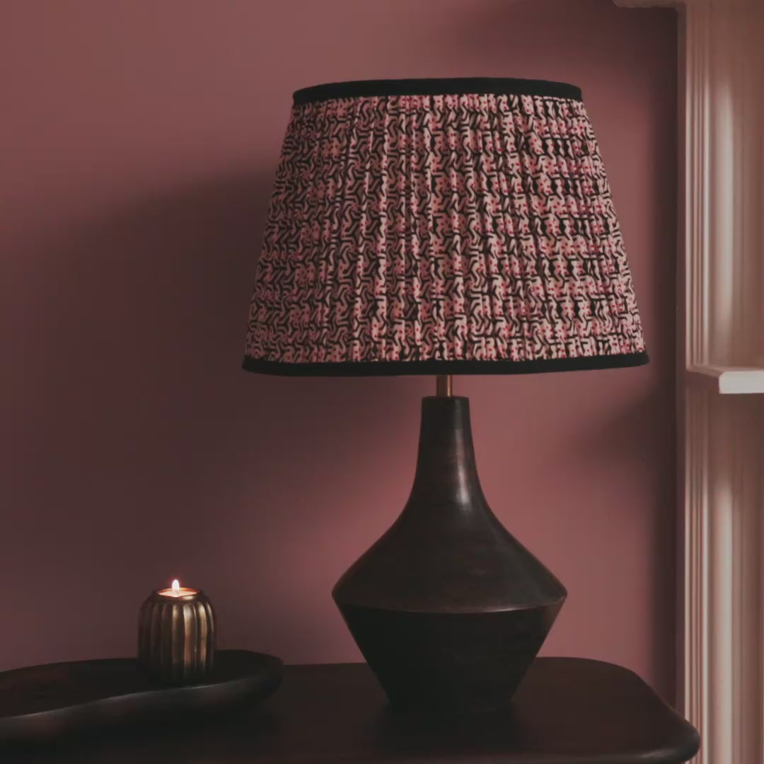 Kargil 31cm Wooden Lamp Base - Coffee Brown Mango Wood - Laura James 